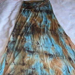 Tie die maxi skirt